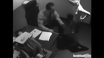 Blonde Office Worker Gives Her Boss A Deep Throat Blowjob