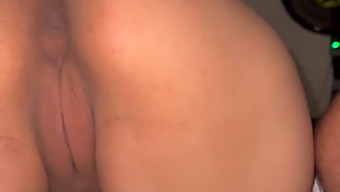 My Girlfriend Assumes A Doggy Style Position And Lowers Her Nightwear To Expose Her Intimate Area For Viewing
