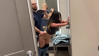 A Brief And Daring Affair With An Asian Beauty In A Dressing Room Of A Retail Store.