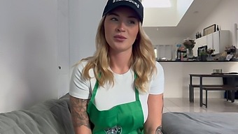 Barista Cheats On Her Boyfriend With A Rough And Passionate Encounter At Work